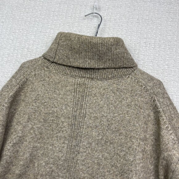 H&M Chunky Cozy Sweater Womens Sz M Mock Neck Wool Blend Brown / Beige - Picture 16 of 16